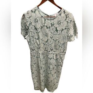 NSR sea green lace short sleeve Kentucky Derby lined dress women’s medium